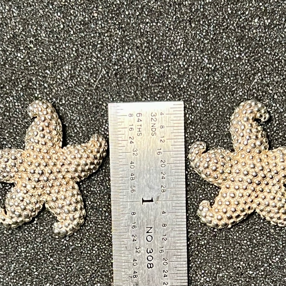 Set Vintage Starfish Pin + matching Earrings, SS 925 Mex TH 80/90, tot. Wt.36.5g - Picture 14 of 15